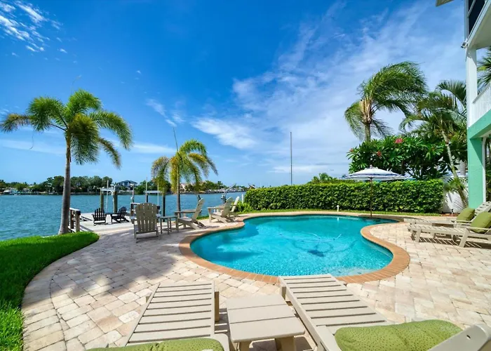 Waterfront Luxury W/ Heated Salt Pool & Golf Cart *